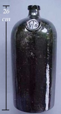 Black glass lime juice bottle with VR