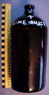 lime juice black glass bottle