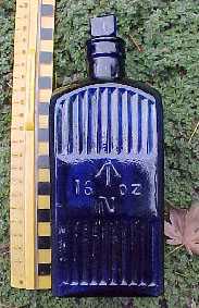 Square blue poison 16oz N