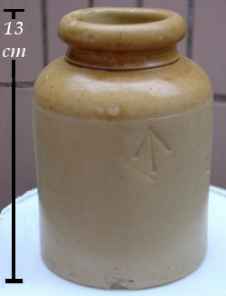 stoneware arrow bottle